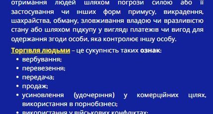 4 Банер Що потрібно знати про торгівлю людьми