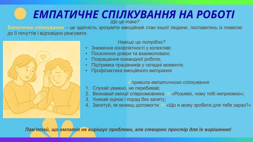 1 Банер Інформаційний матеріал ПМУ ПСП Емпатичне спілкування на роботі