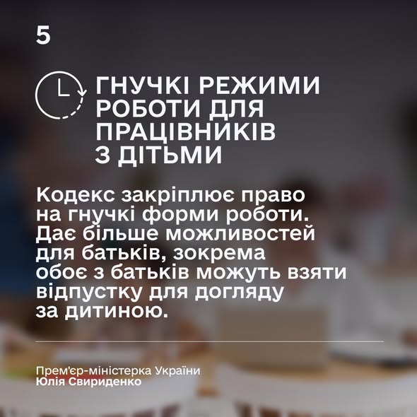 1 5 Банер Інформаційний матеріал Держпраці ОП Новий трудовий кодекс Гнучкі режими роботи для працівників з дітьми