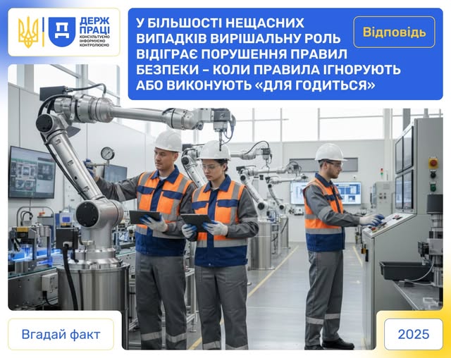 2 2 Банер У більшості нещасних впадків вирішальну роль відіграє порушення правил безпеки