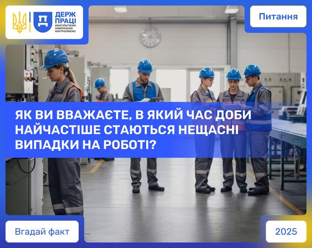 3 1 Банер Інформаційний матеріал Держпраці ОП Як ви вважаєте що найчастіше стає причиною нещасних випадків на роботі