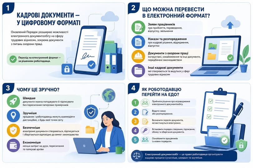 3 Банер Інформаційний матеріал Держпраці Кадрові документи у цифровому форматі більше можливостей для роботодавців і працівників