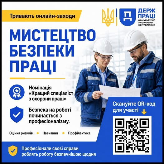6 Банер Інформаційний матеріал Держпраці Банер ОП Мистецтво безпеки праці