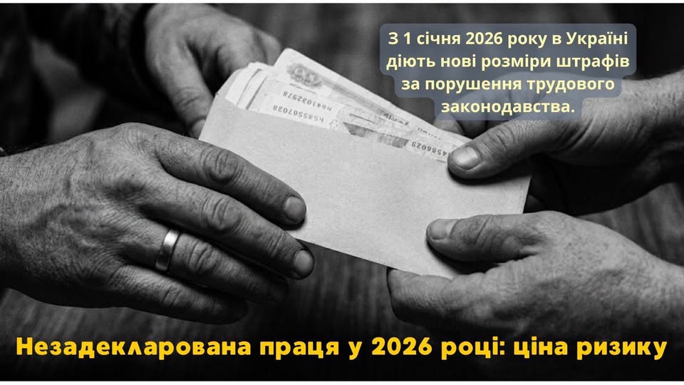 4 Банер Інформаційний матеріал ПМУ Незадекларована праця у 2026 році ціна ризику один «неоформлений» стажер або помічник може коштувати вашому бізнесу понад 86 тисяч гривень