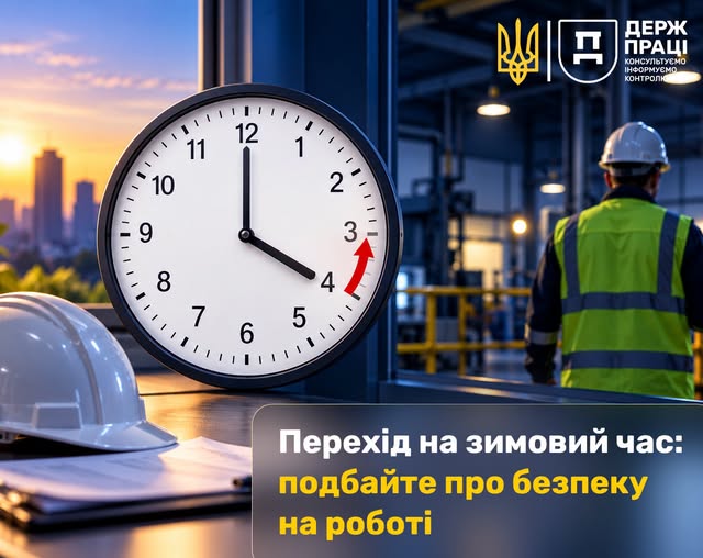 5 Банер Інформаційний матеріал ПМУ Перехід на зимовий час подбайте про безпеку на роботі